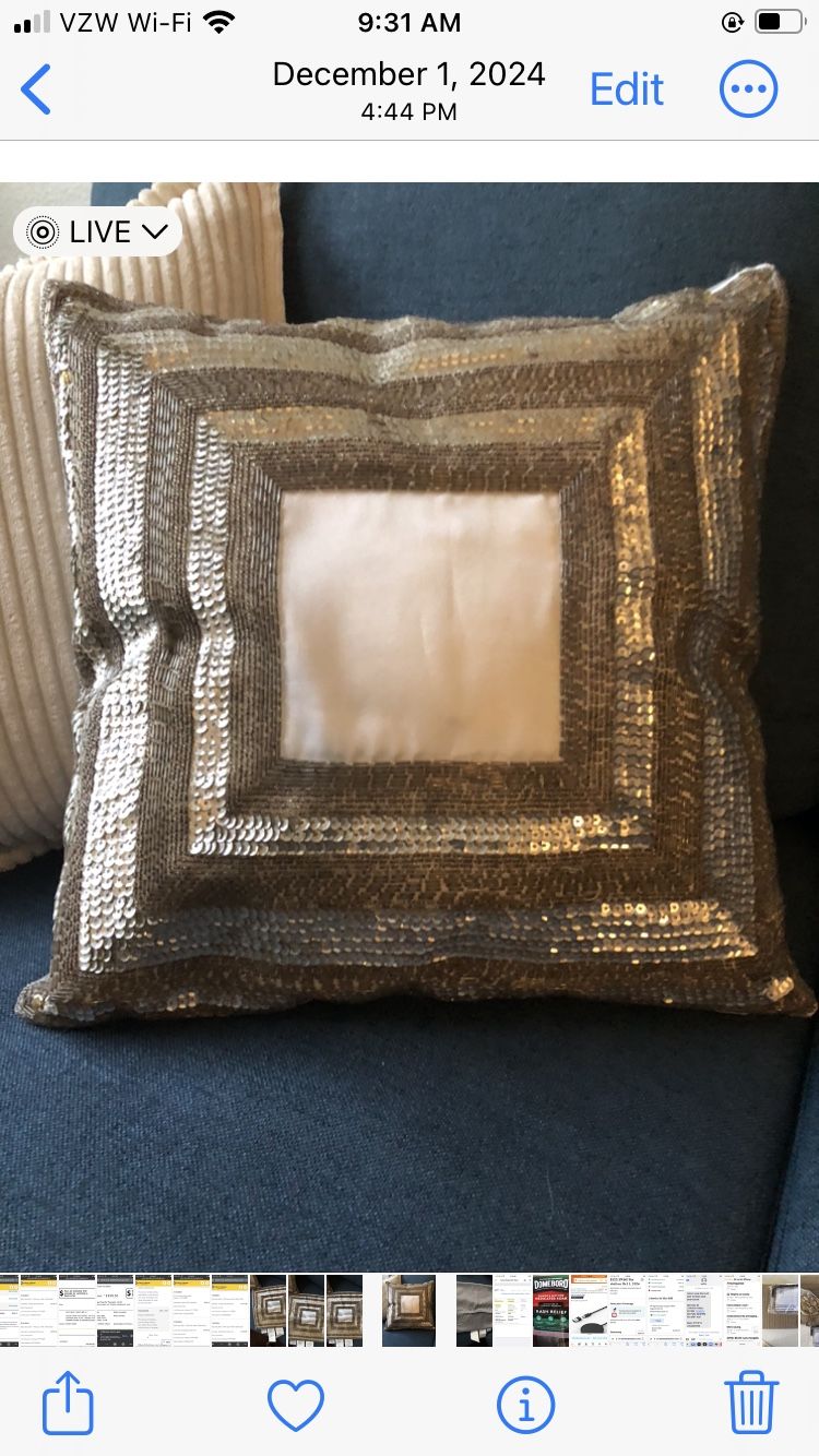 Sequins And Beads Decorative Pillow Cover