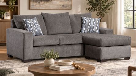 Osaka Truffle Sectional with Chenille fabric