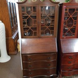 Antique Duncan Phyfe Style Drop Front Secretary