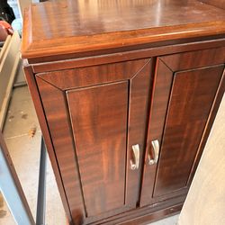 Solid wood media console