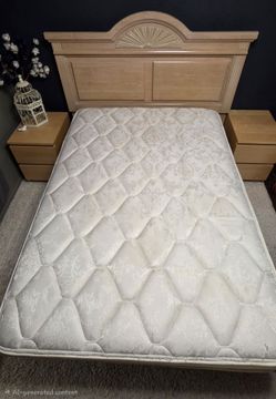 Full Size Matress with Platform Frame