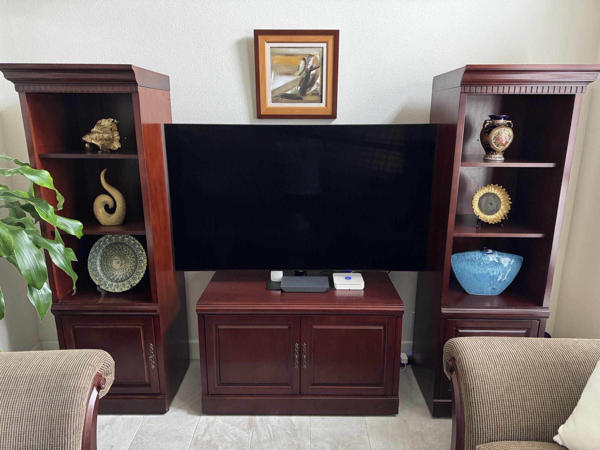 Entertainment Center in Cherry Finish