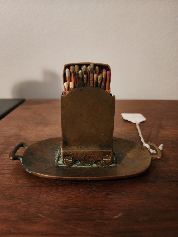 Antique Bernard And Frank Matchbox Holder