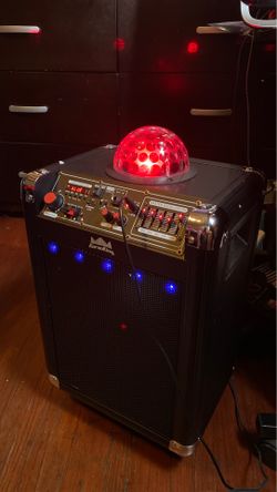 Bluetooth karaoke machine with 2 wireless microphones