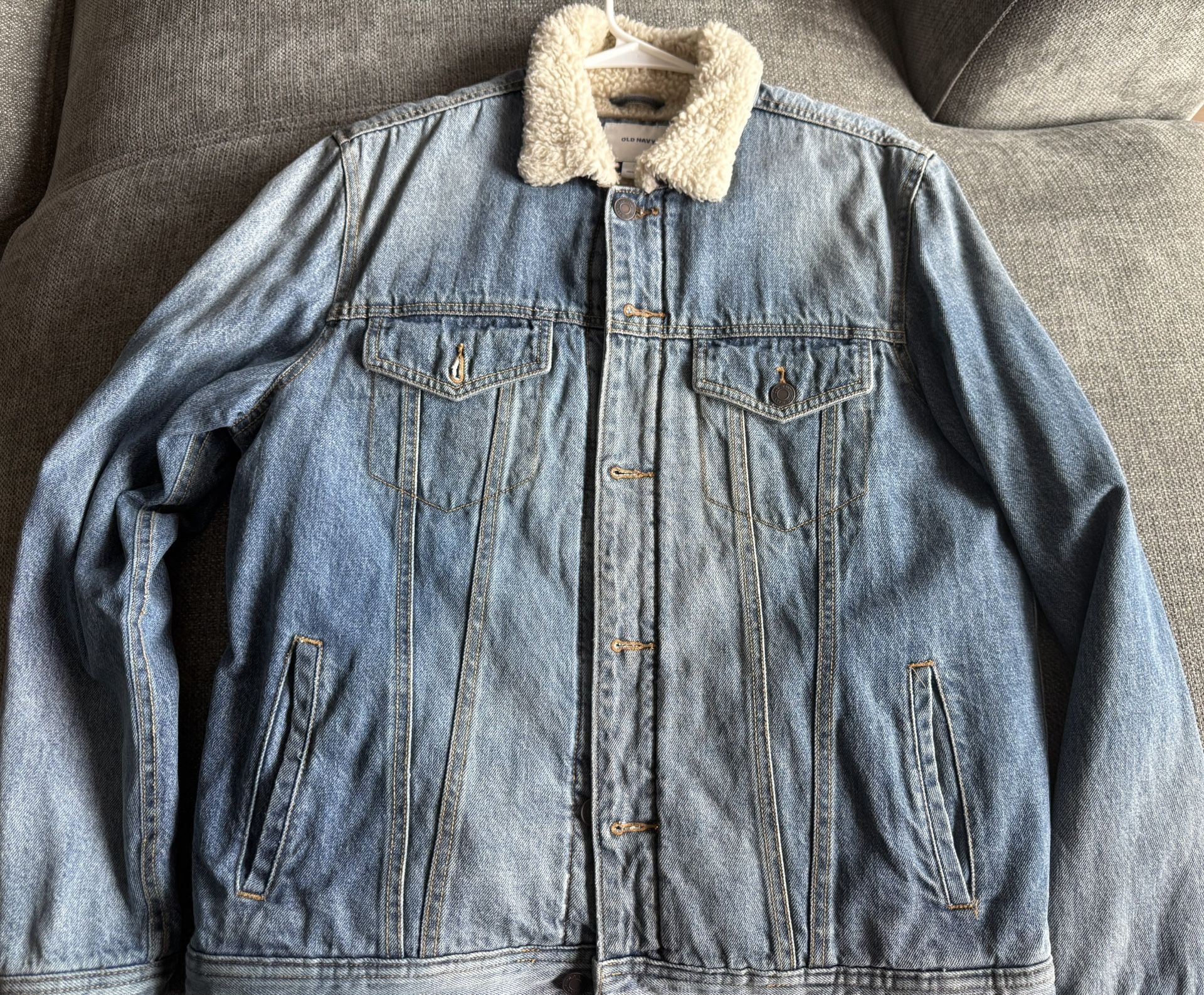 Mens Sherpa Lined Jean Jacket
