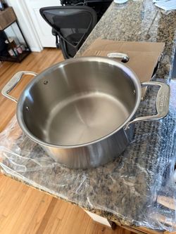 All-Clad D5 Stainless Brushed 5-ply Bonded Cookware, Stockpot with lid, 8 quart