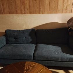 Blue Sofa/Love Seat & Table Includes 