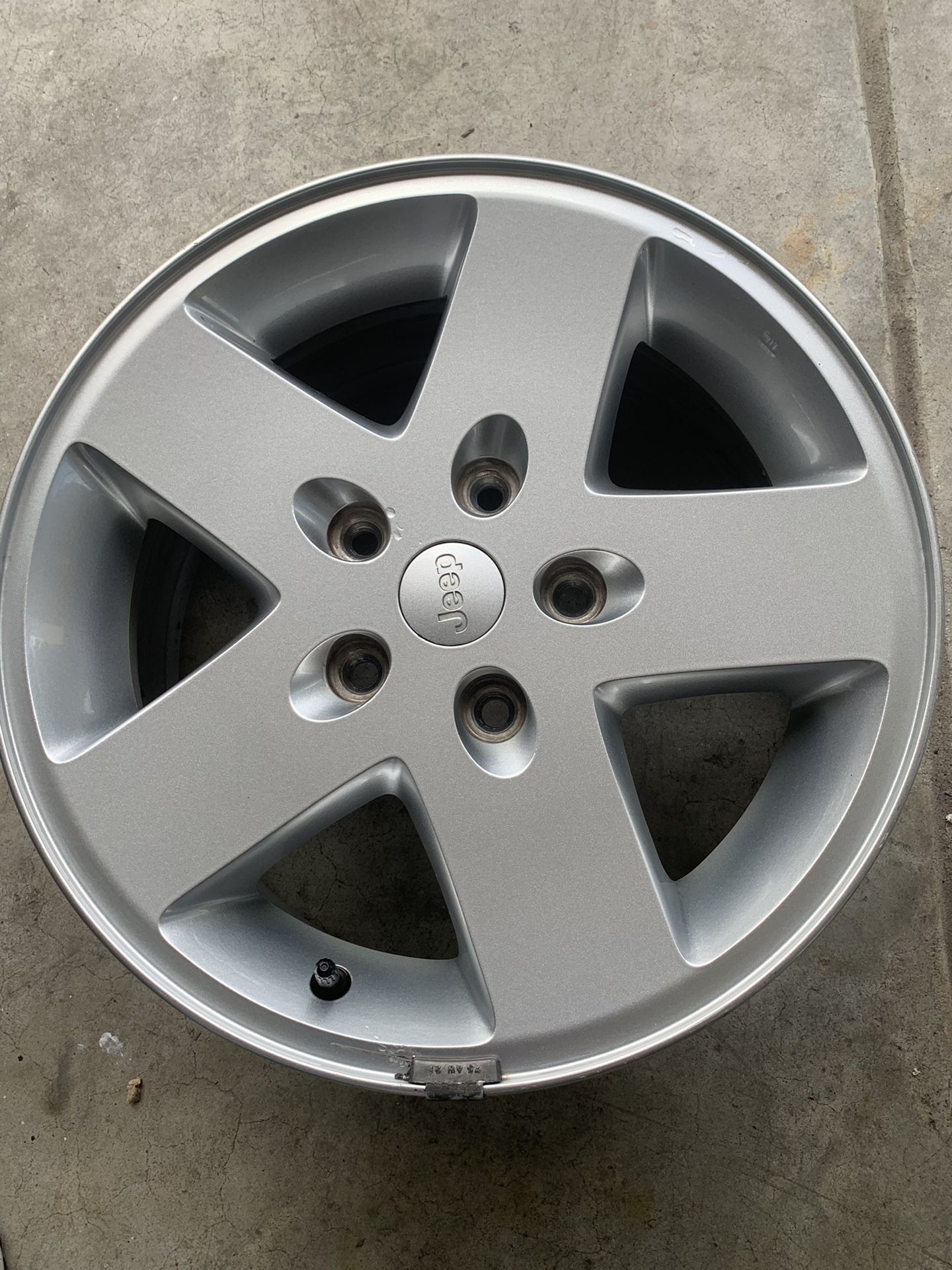 4 Jeep Wrangler 2007-2015 Silver Factory Rims 17’