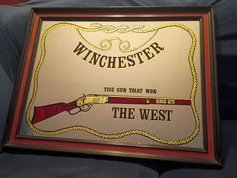 Winchester wall mirror rare excellent for a man cave