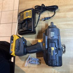 1/2” impact wrench with large ring on top heavy duty 1600 breakaway torque extremely powerful  $300  with dewalt battery and charger new 