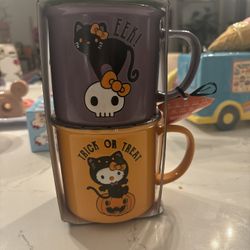 Hello Kitty And Friends Halloween Black Cat Mug Cup Set 2 Pack Sanrio 2024