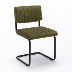 Velvet Upholstered Side Desk Chair (1)
