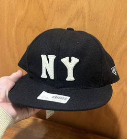 NWT Ebbets New York Black Yankees 1936 Authentic Wool Ballcap Baseball Cap Hat