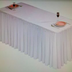 Surmente 14ft Polyester Tablecloth White 