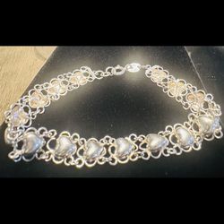 Hearts Silver Bracelet