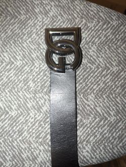 Men's Dolce And Gabanna Black Leather Belt  36 Inch