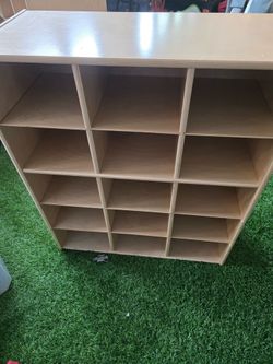 ECR4Kids Streamline 15 Cubby Tray Storage Cabinet