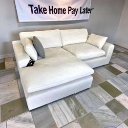 Elyza Linen 2-Piece LAF Chaise Sectional