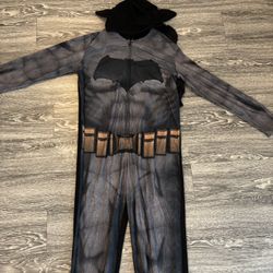 Briefly Stated Men Pajamas Gray Batman One Piece Jumpsuit Sleepwear Size M