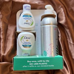 Dove Body Wash Concentrate With Reusable Bottle