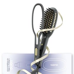 NEW IN BOX Llano Hair Straightener Brush, Upgraded Ionic Hair Straightening Comb with Holder Clamp, Anti-Frizz Ceramic, Anti-Scald Ceramic straighteni