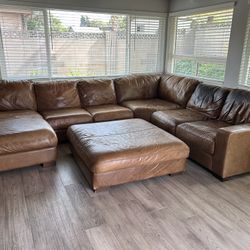 Italian Leather sectional- $1000 obo