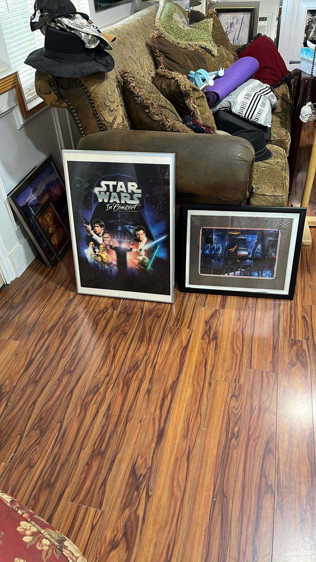 Two Professionally Framed Star War Images both $60.00