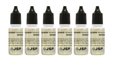 6 Bottles of JSP Platinum & Palladium Test Kit for Jewelry 950 Testing Acid Solution Tester Bullion