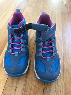 Merrell Kids Trail High Top Sneakers Blue Pink Velcro