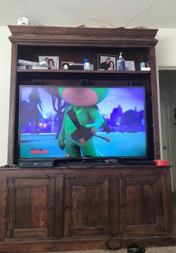 Huge tv stand (tv NOT included) Brazilian cherry wood