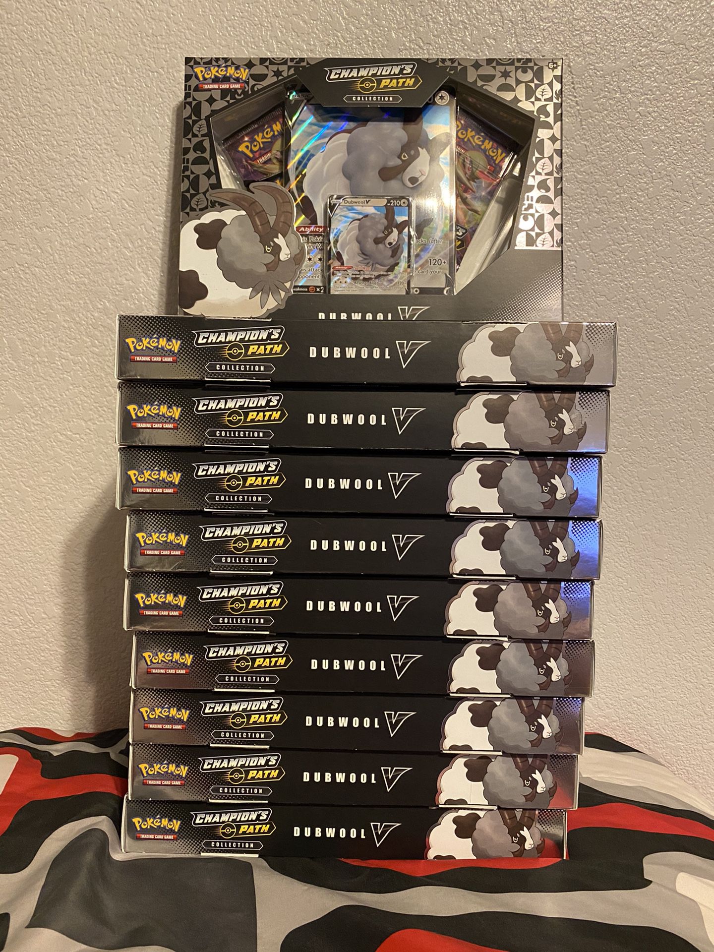 LOT of (10) Pokemon Champions Path Dubwool V Collection Factory Sealed Boxes