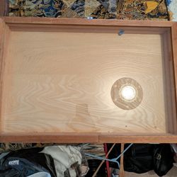 Wood Glass Top Jewelry Case