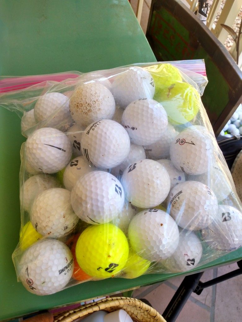 Bridgestone Golf Balls, Used, bag of 50