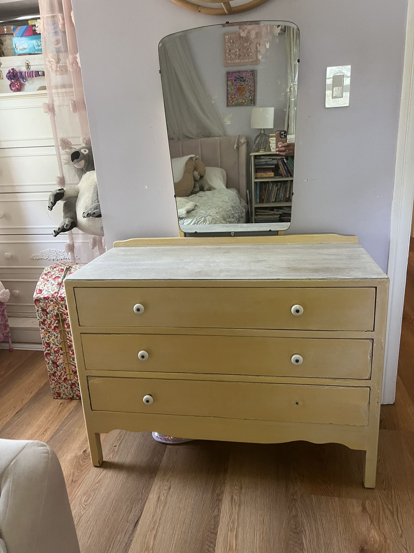 Vintage Child’s Dresser With Mirror