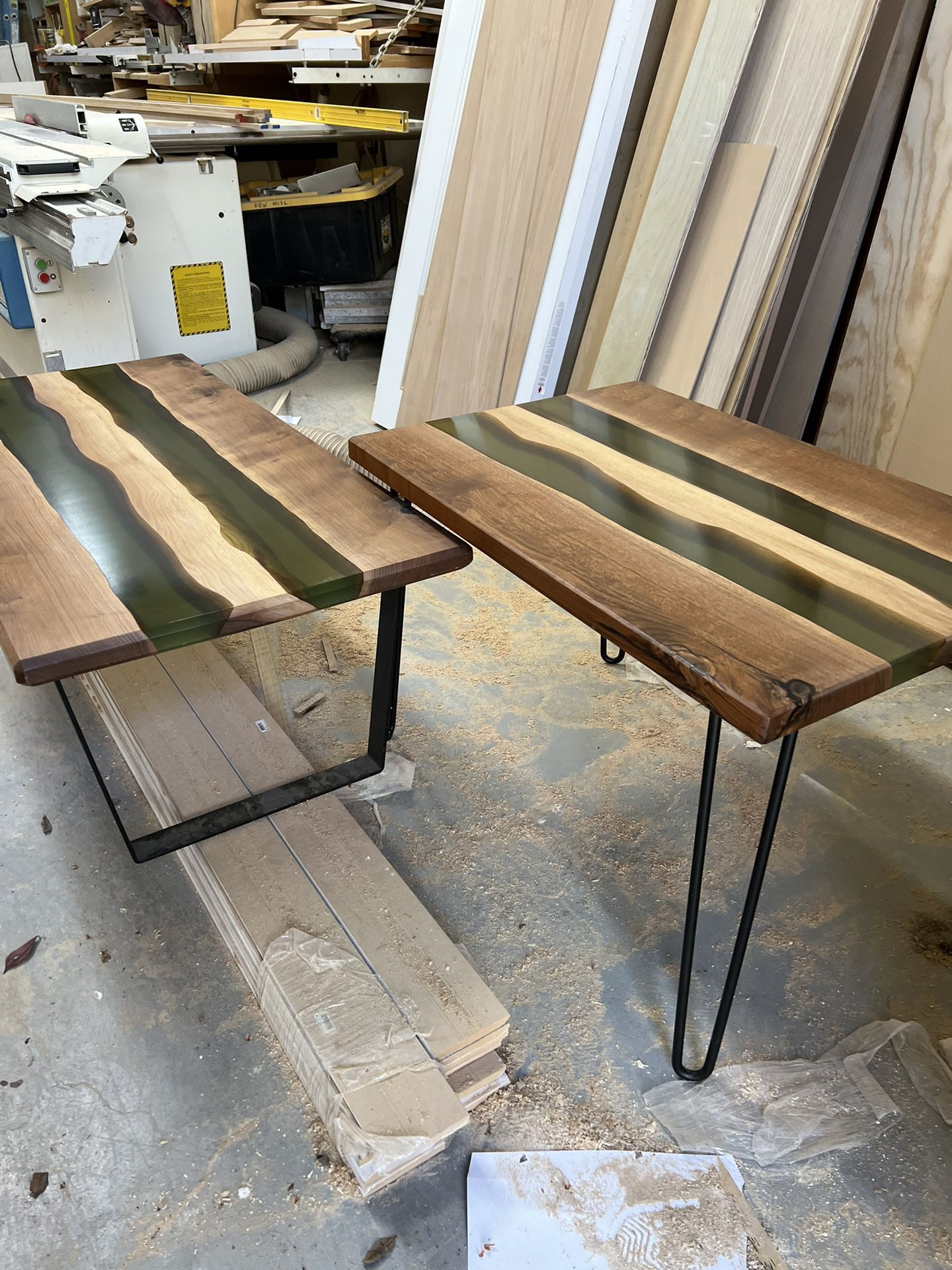 Walnut & Epoxy Coffee And End table 