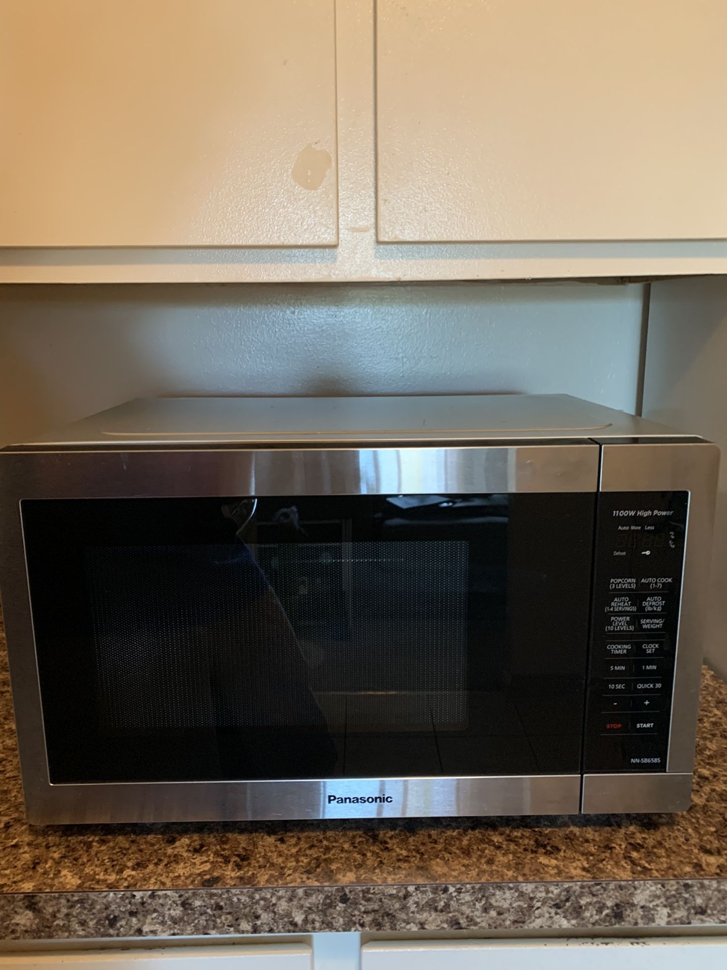 Panasonic 1.3 Cu. ft. Countertop Microwave Oven,1100W, Stainless Steel – NN-SB65NS