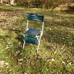 Fold Up Fishing Seat With Tackle Box Attached