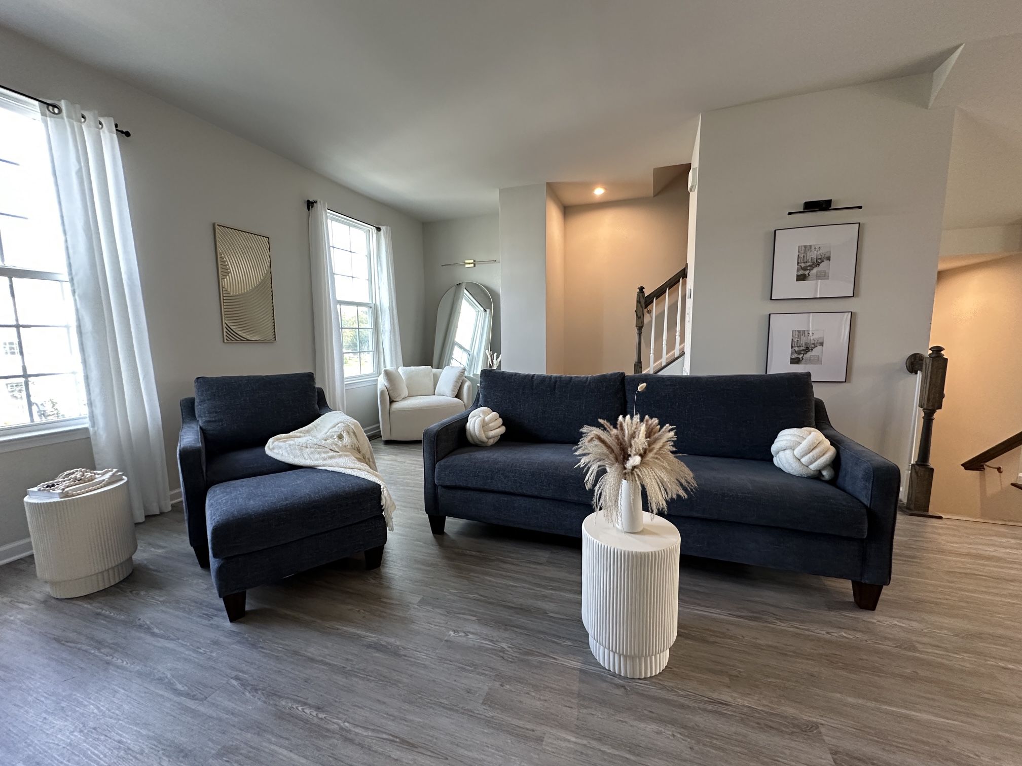 Delivery Included | 84% OFF FleetSteel Couch +  Chair + Ottoman