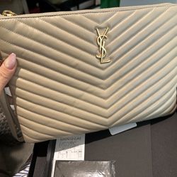 Saint Laurent Classic Beige Clutch