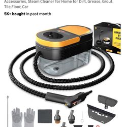Steam Cleaner, 3-Level Adjustable Handle, 15s Heat-Up, 1.69 Quarts Tank, Portable Steamer for Cleaning with 15 pcs Accessories, Steam Cleaner for Home