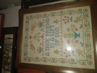 Samplers, paintings, prints, etc