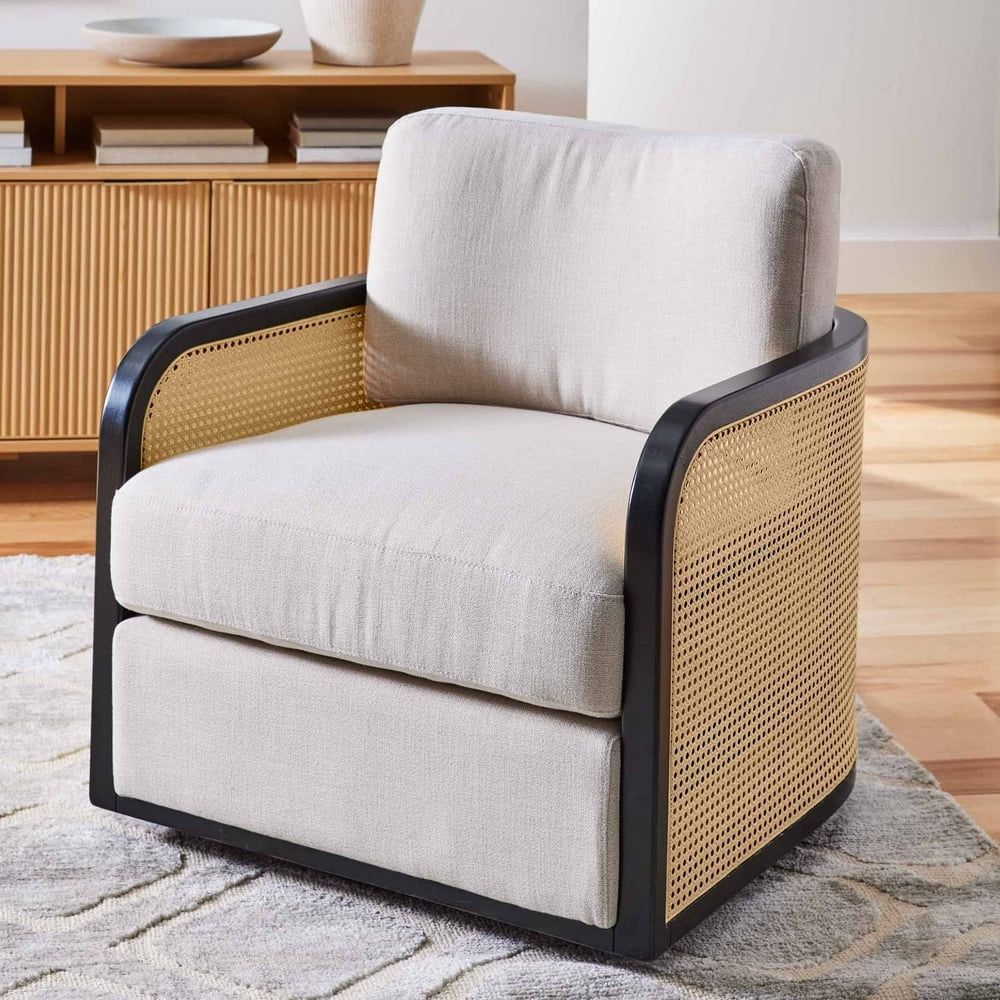 Better Homes & Gardens Springwood Cane Swivel Chair