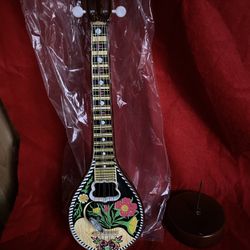 14 Inch without base Floral Design Never On a Sunday Greek Bouzouki Rotating Musical Box Imported From Greece