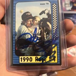Dale Earnhardt Sr On Card Autograph 