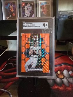 2023 Panini Mosaic Trevor Lawrence ORANGE FLUORESCENT PRIZM /25 #102 SGC 9 MINT