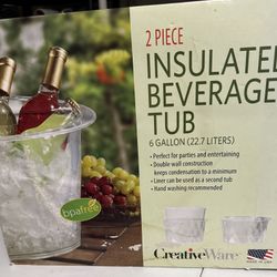 2 Piece Insulated Beverage Tub
