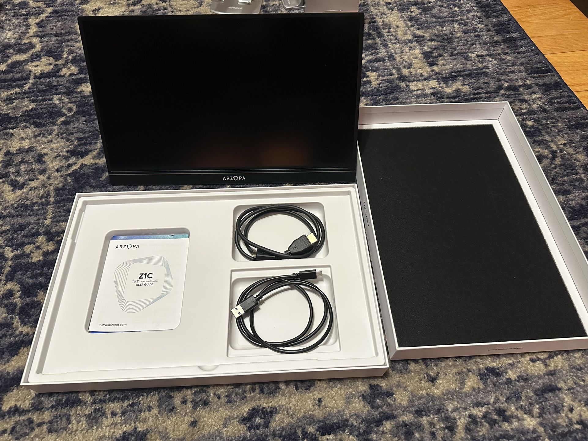 Arzopa 16.1" Portable Monitor 100% sRGB 1080P with Kickstand