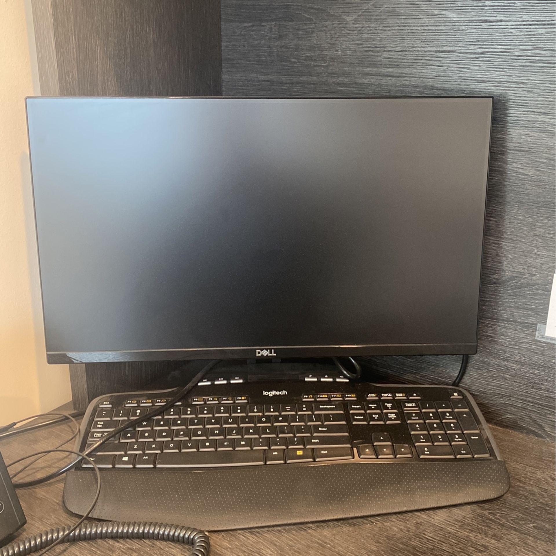 Dell Monitor And Logitech Keyboard