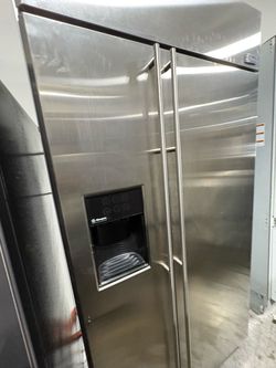 GE Monogram Stainless Steel Side-by-Side Refrigerator