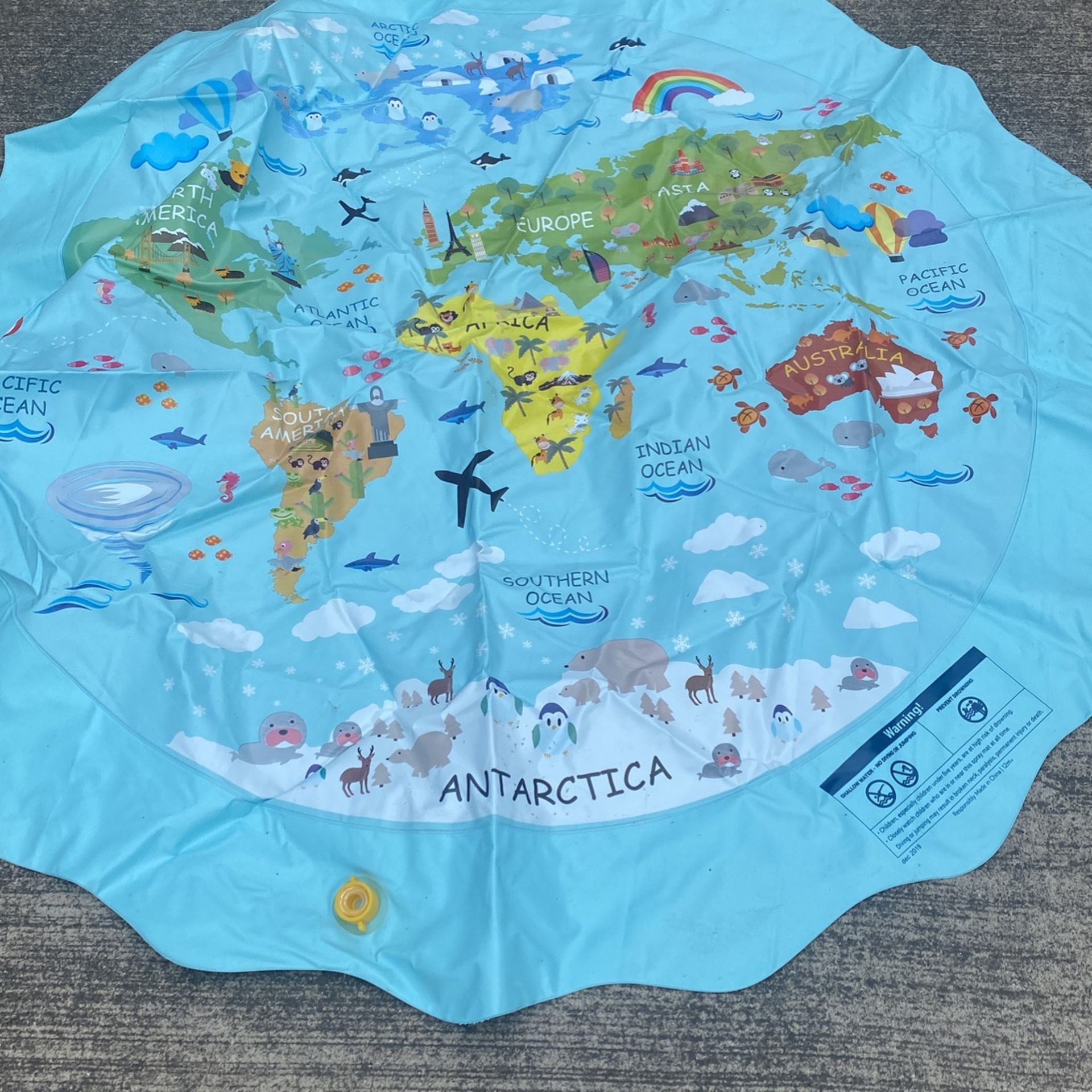 Ocean Sprinkler Mat 54 inches Diameter 🌺🦋